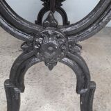 Table bistro period art deco 1930 cast and marble