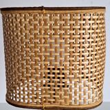 Lampe de chevet rotin et bois