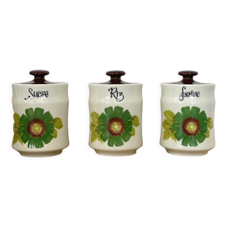 3 pots vintage 1970