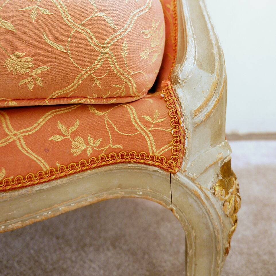 Set of Louis XV Style Gondola Bergère Armchairs