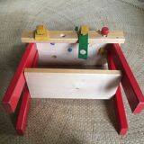 Children's wooden workbench