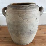 Raw stoneware pot
