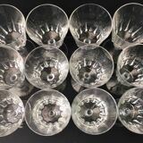 Set de 12 verres à vin cristal taillé