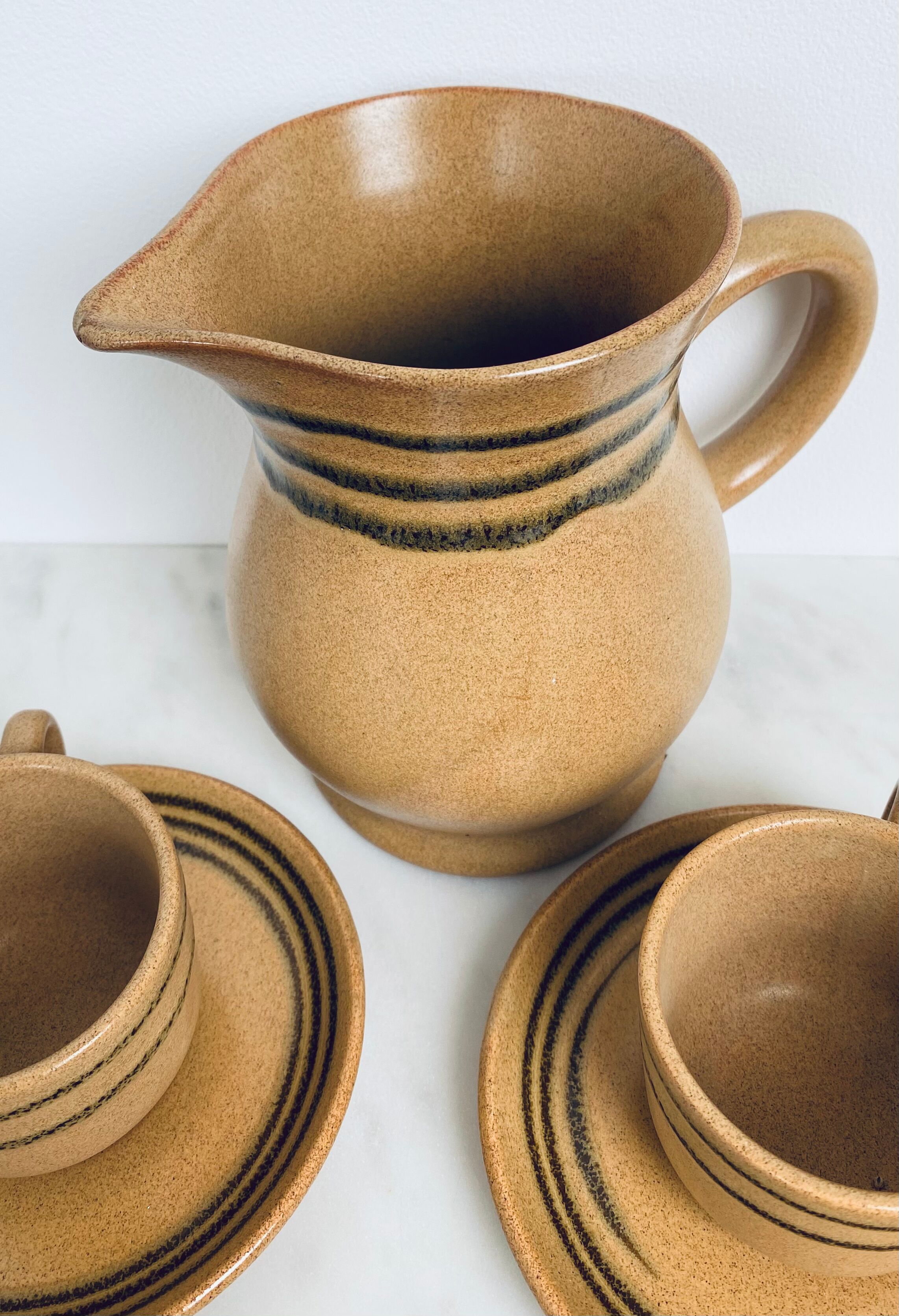 Coffee service in Sarreguemines sandstone