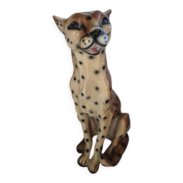 Ceramic leopard decoration