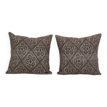 Set of 2 vintage Turkish cushion covers 51x51 cm
