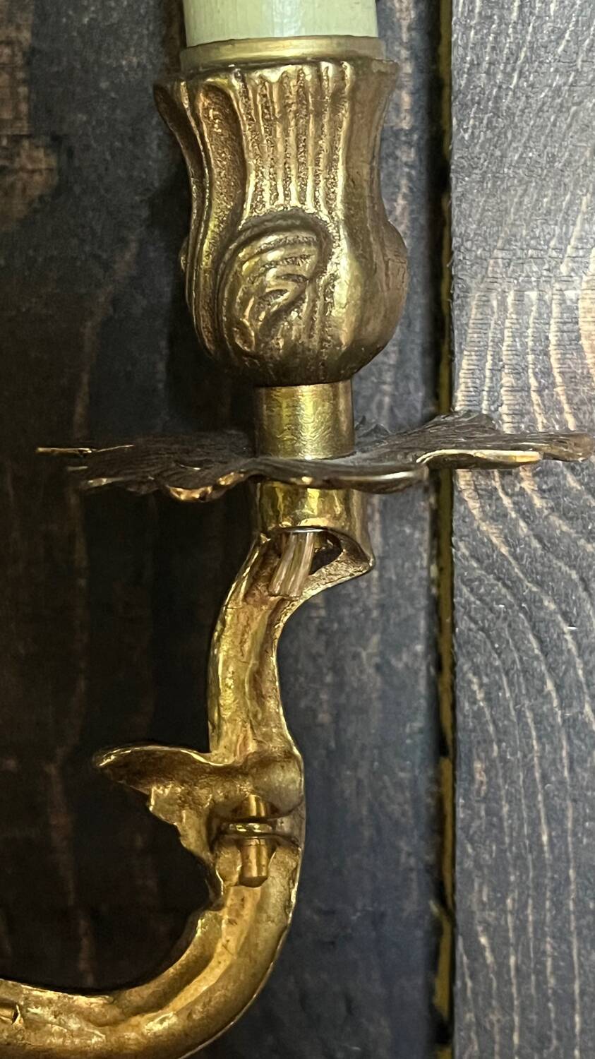 Vintage golden bronze 2-light wall light