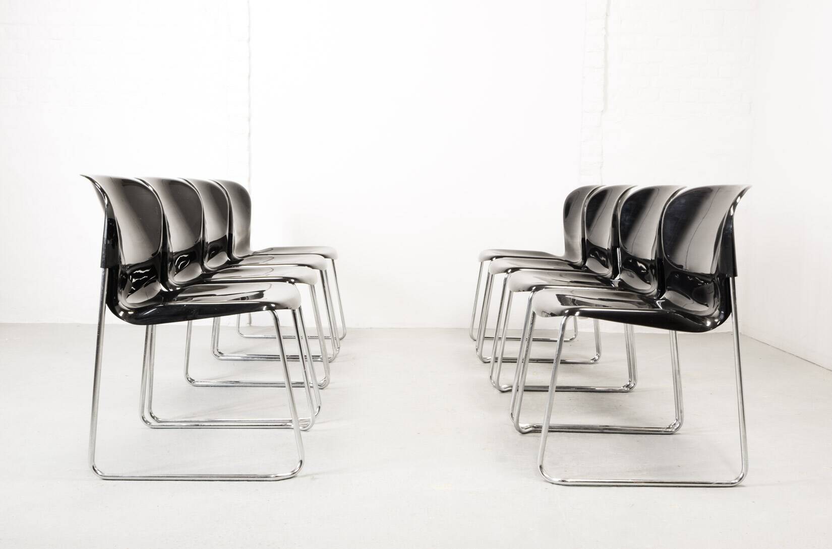 Drabert SM400 Stackable Dining Chairs by Gerd Lange, Set of 2. Germany, 80s