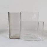 Midcentury Modern collection of ten "Ice" vases by Gullaskruf, Sweden, 1960s.