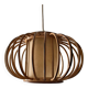 Curved wood pendant lamp 1960
