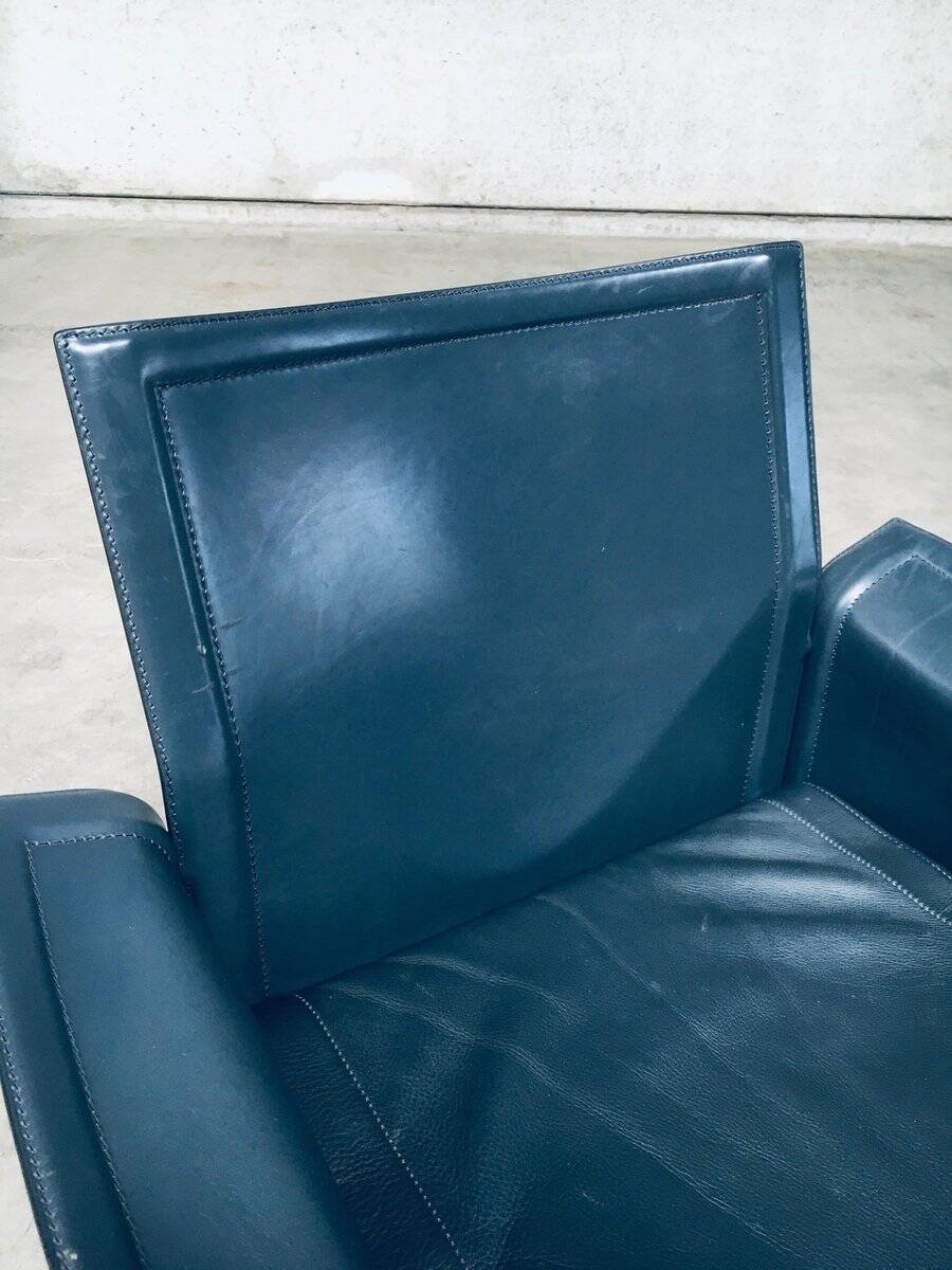 Postmodern Korium KM1 Leather Armchair by Tito Agnoli for Matteo Grassi, Italy, 1980s