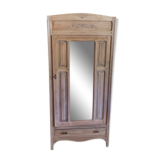 Vintage Parisian Wardrobe with Mirror