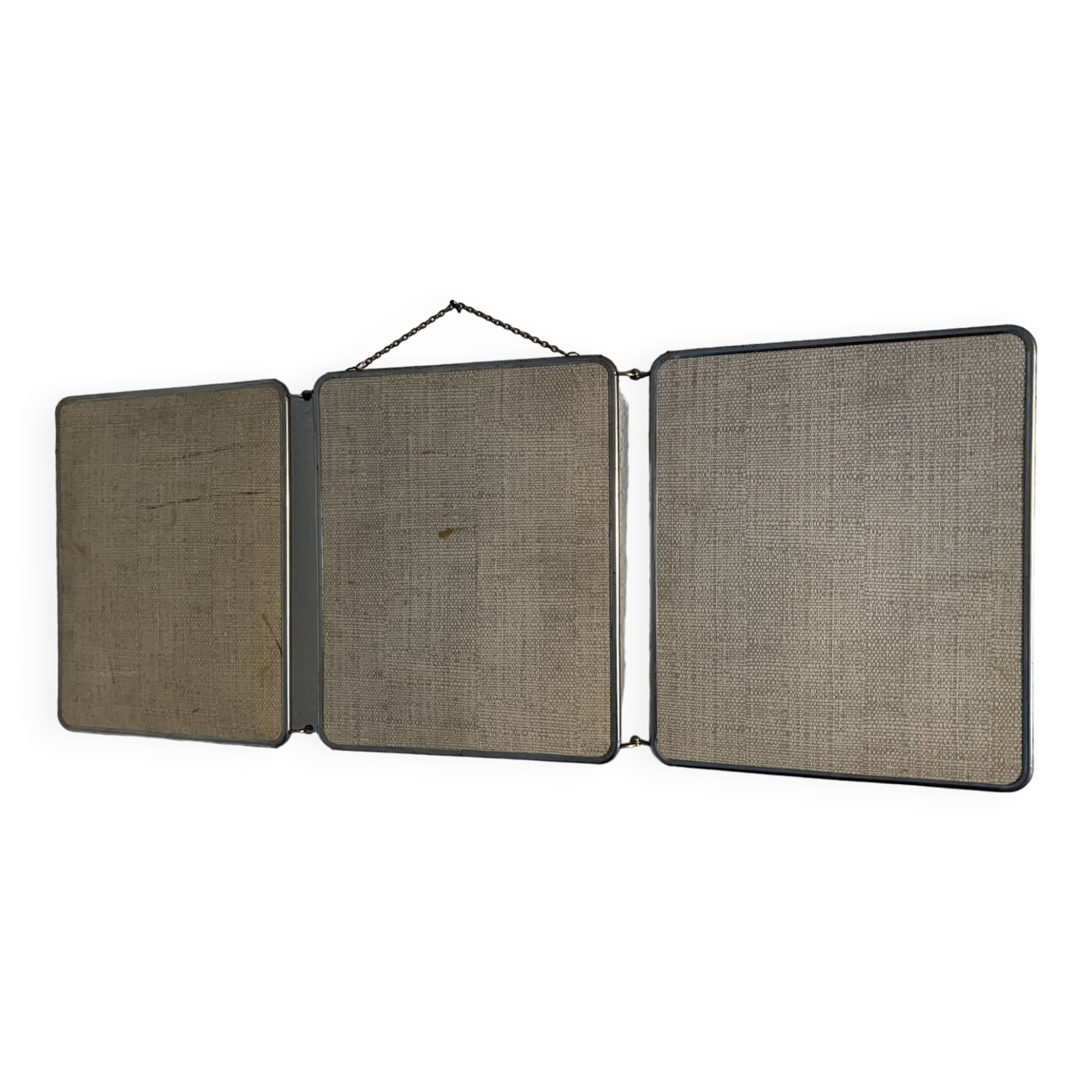 Vintage mirror 1960 triptych barber Arpin hairdresser - 34 x 88 cm