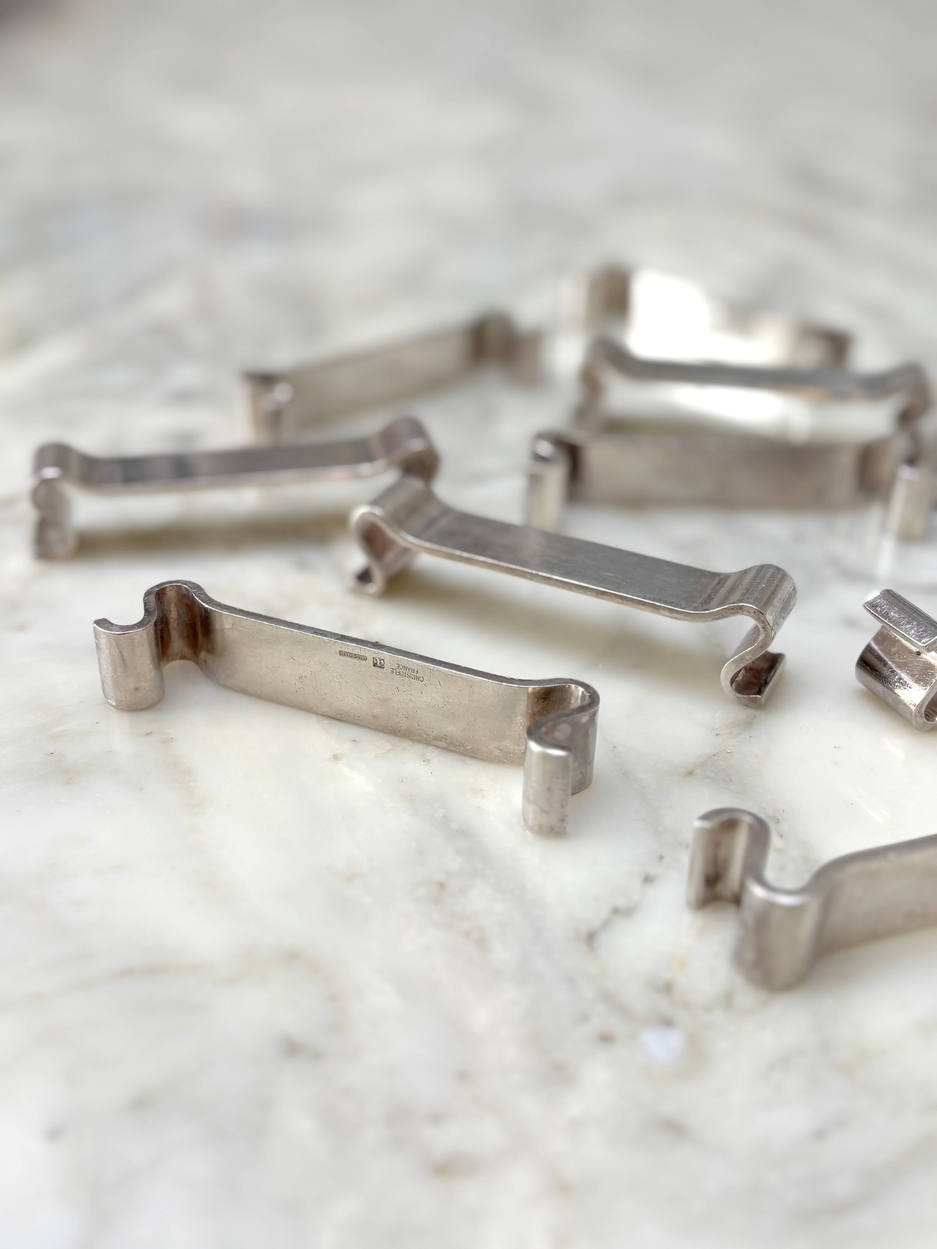 12 knife holders Gallia collection - Christofle in silver metal