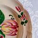 Assiette faïence de l'est St Clément décor tulipe