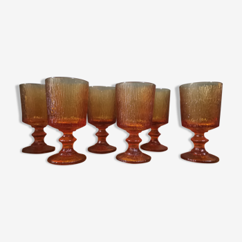 6 verres à pied vintage codec