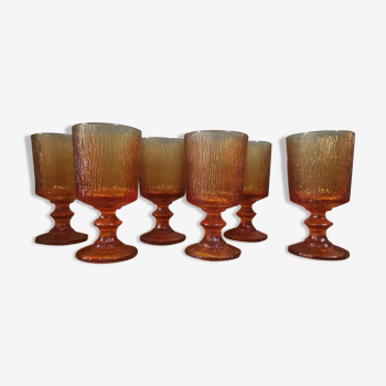 6 vintage codec stemware