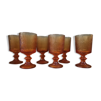 6 vintage codec stemware