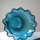 Antique turquoise art nouveau blown glass vase