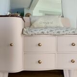 Commode coiffeuse rose