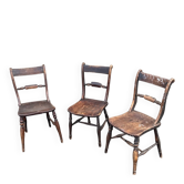 Set of 3 chairs – Vintage – Furniture – Solid wood