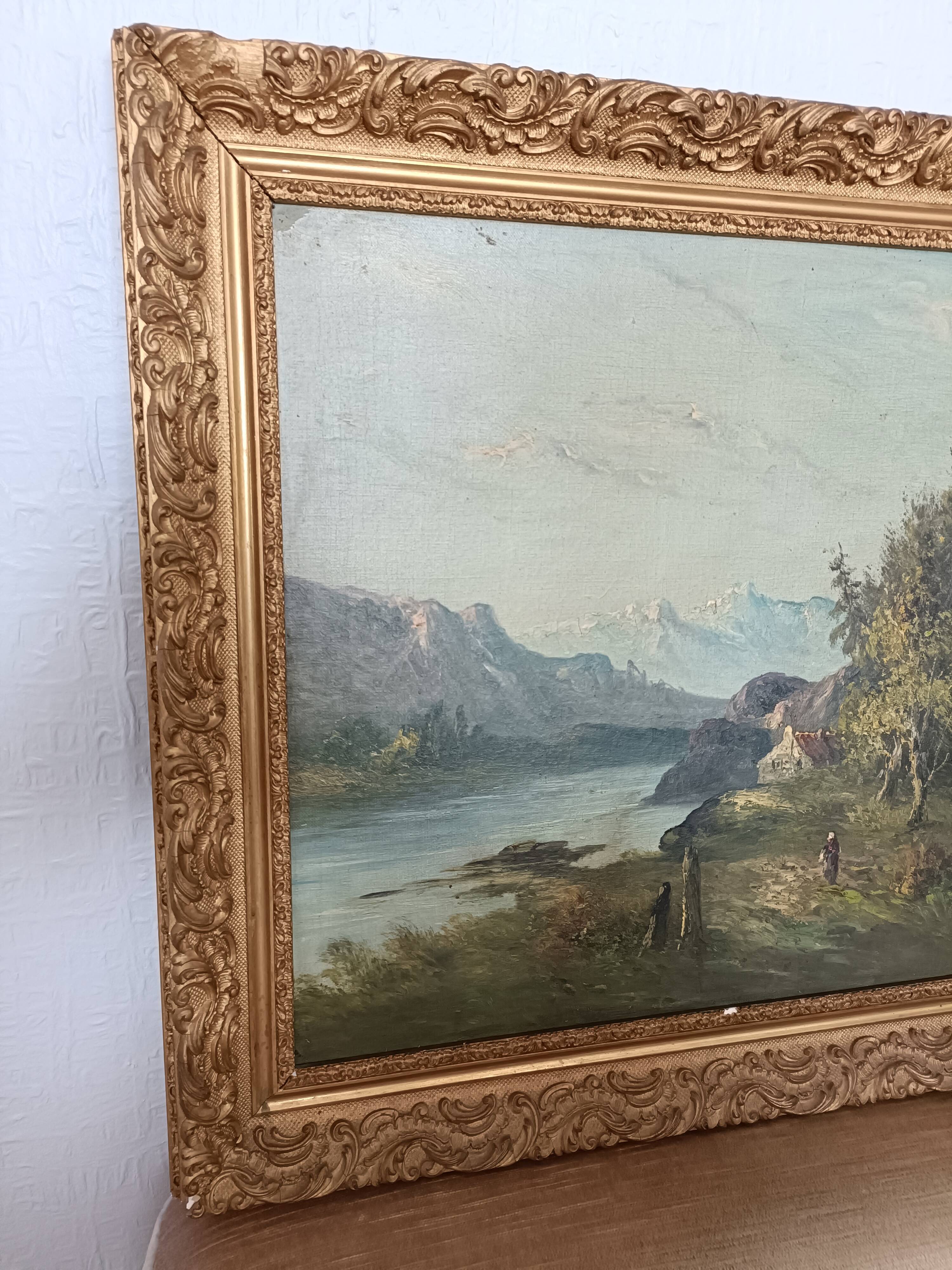 Oil on canvas by artist C. Lion