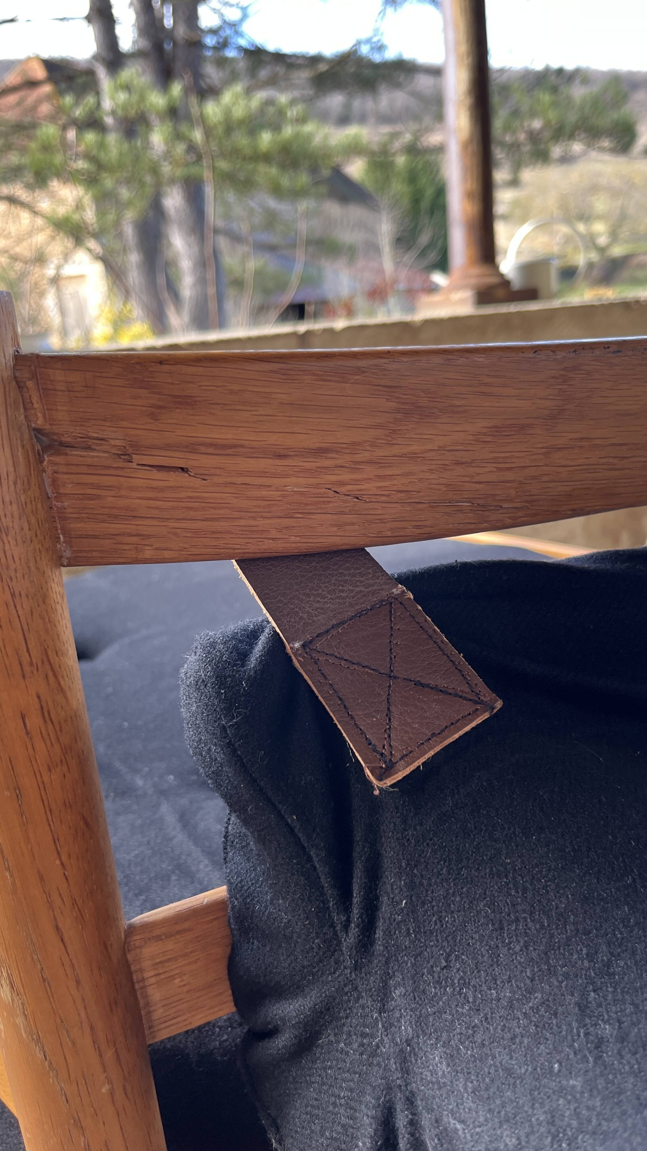 Scandinavian lounge chair COJA in wood and leather, 1960s