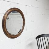 1930 round wooden mirror D58cm
