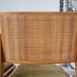 Pair of velvet chairs and canning