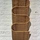 Wicker wall-mounted newspaper holder, France 1960's