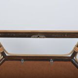 miroir en rotin octogonal