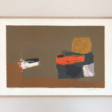 Original lithograph signed and framed by Henri MAUDUIT, 1917-2006.