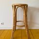 High stool / Plant stand in rattan and bamboo from the 1970s