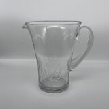 Chiseled crystal pitcher