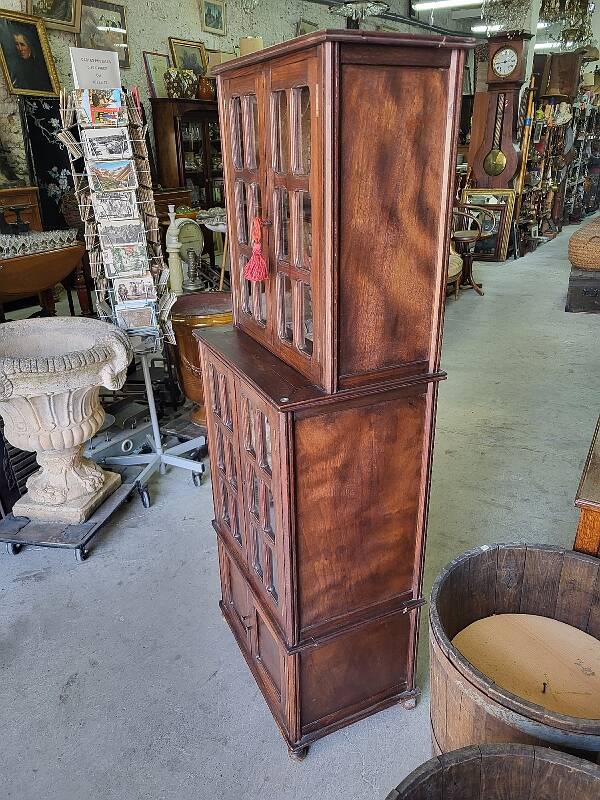 Wooden glass cabinet with 6 glass doors