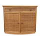 Vintage low sideboard, Exodia, bamboo and rattan, 80s
