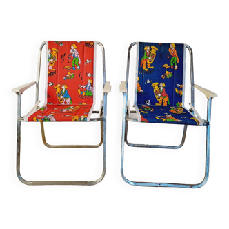 Pair of vintage camping chairs