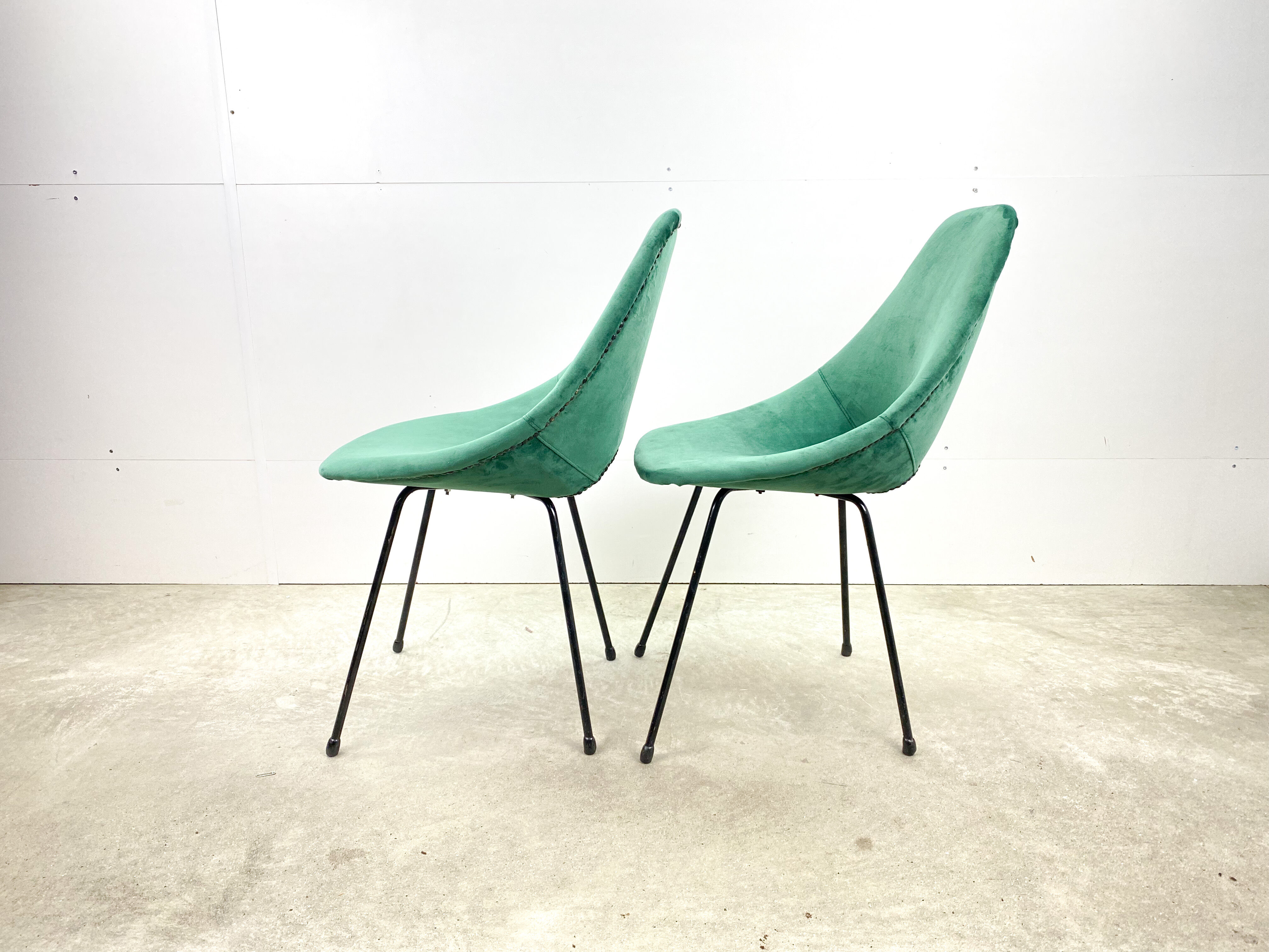 Set of 2 original Italian Medea chairs, Vittorio Nobili Tagliabue