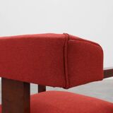 Set of Two Red Reupholstered Art Deco Chairs, Belgium ca. 1920