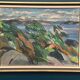 Large original Swedish oil on canvas – "Rocky Shore" – Signed – vintage and framed – 91 × 70 cm (35.8 in × 27.6 in)