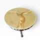 Vintage brass side table/coffee table with an onyx top.