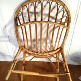 Fauteuil rotin coquille