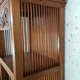 Exotic wood shelving unit from the 90s