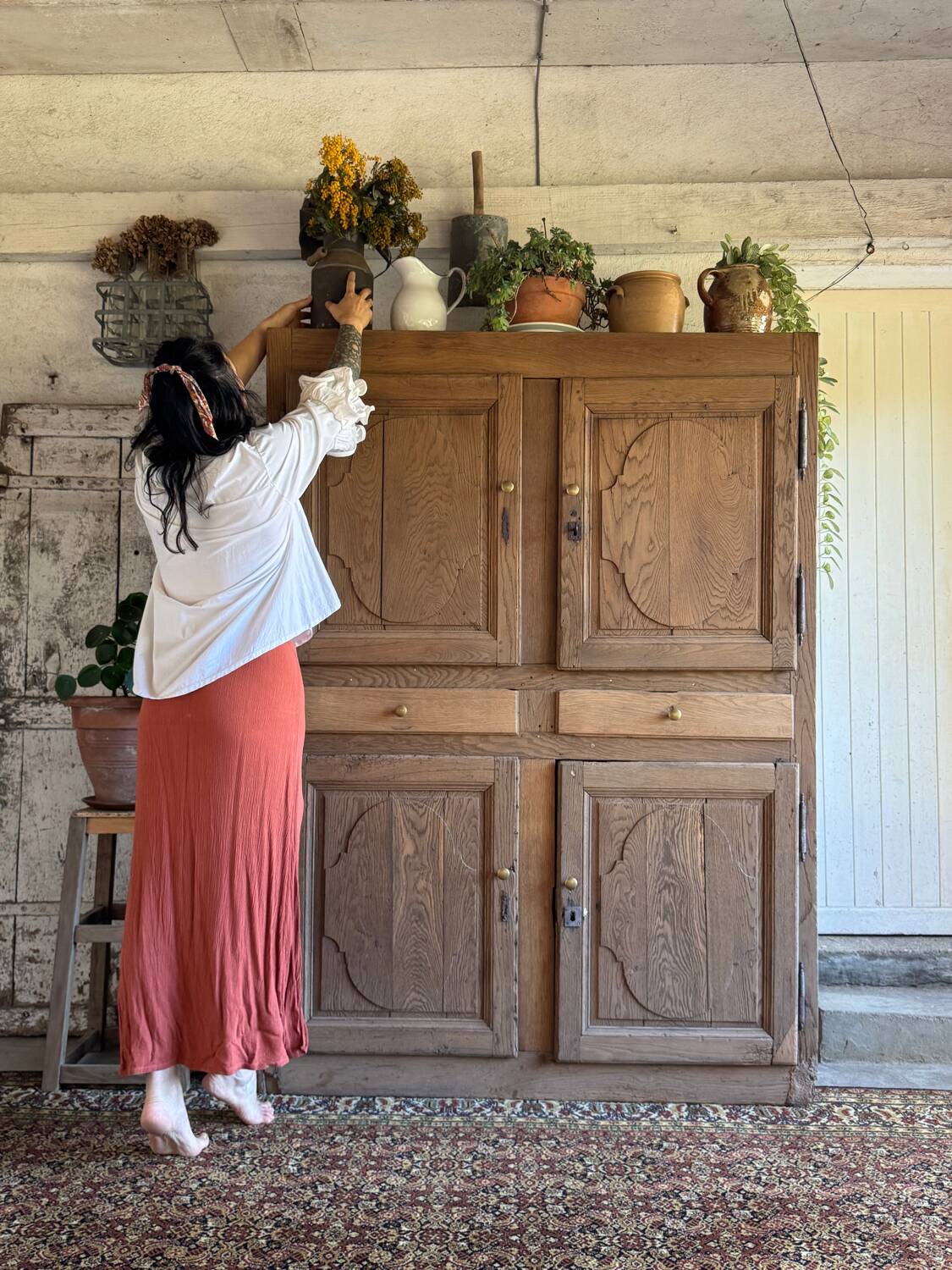 The rustic oak dresser