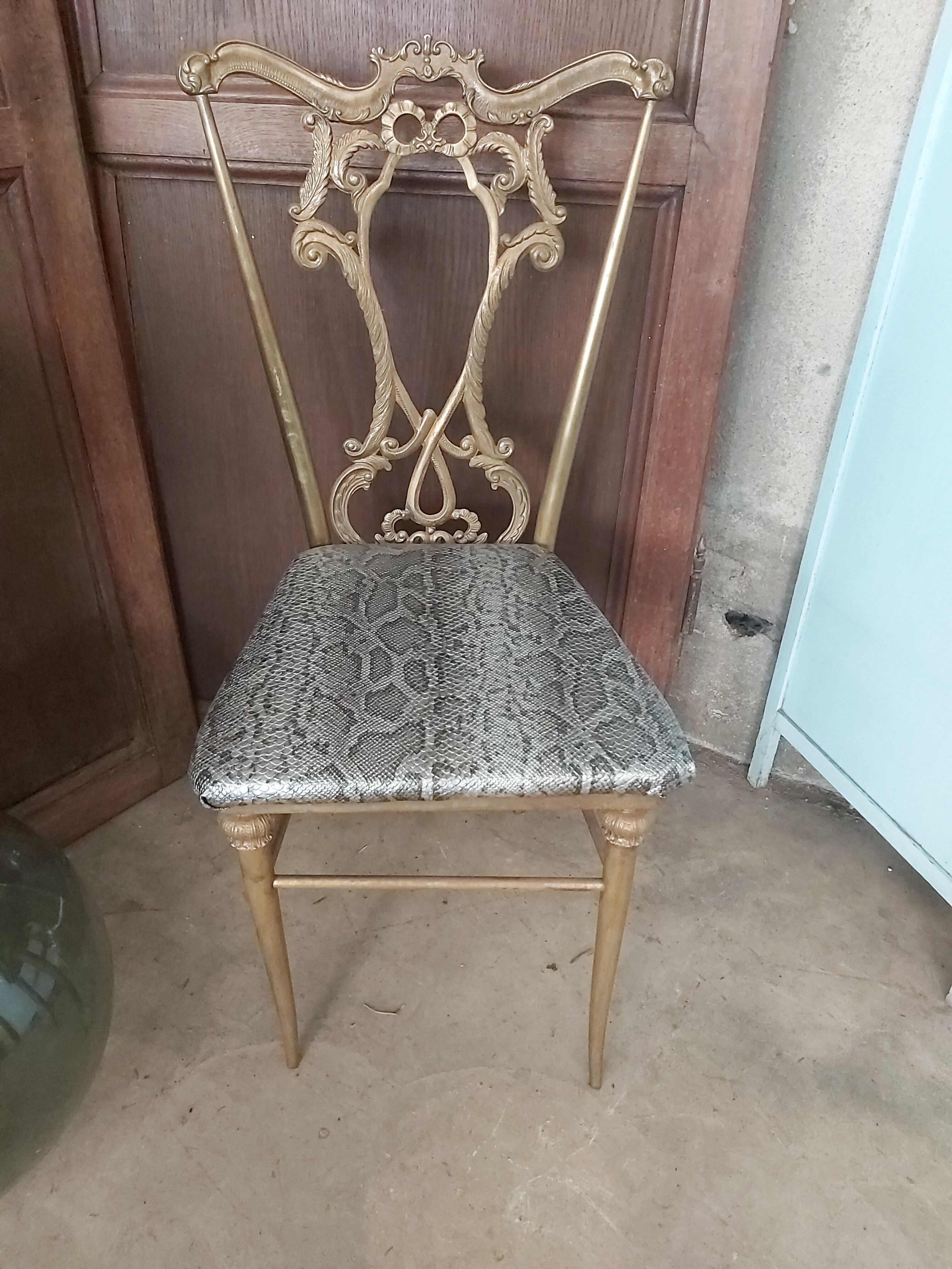 Old brass chair