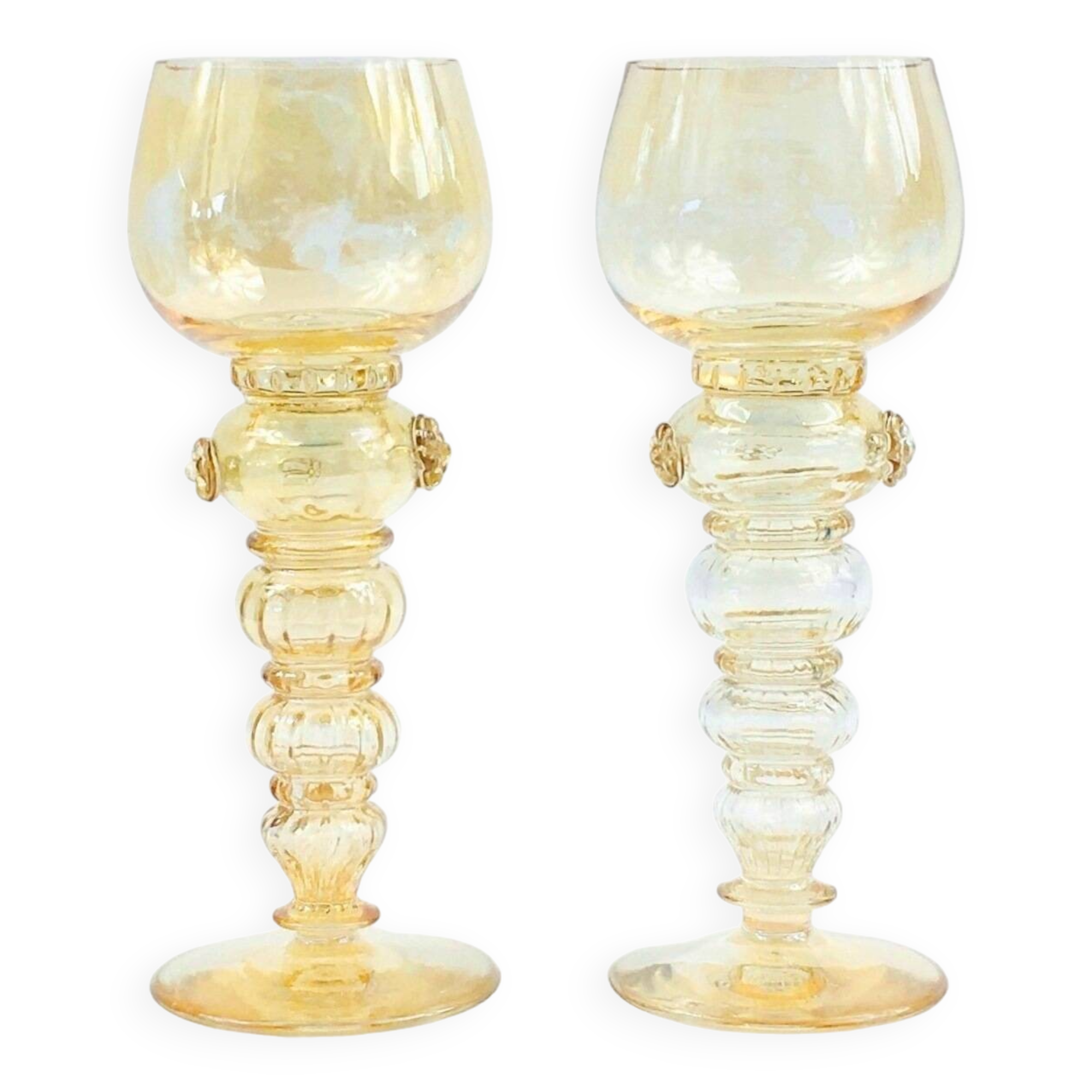 Hand Blown Glass Wine Glasses from Roemer, Germany, 1900s