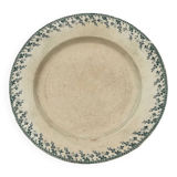large round dish in opaque Gien porcelain, Montigny pattern