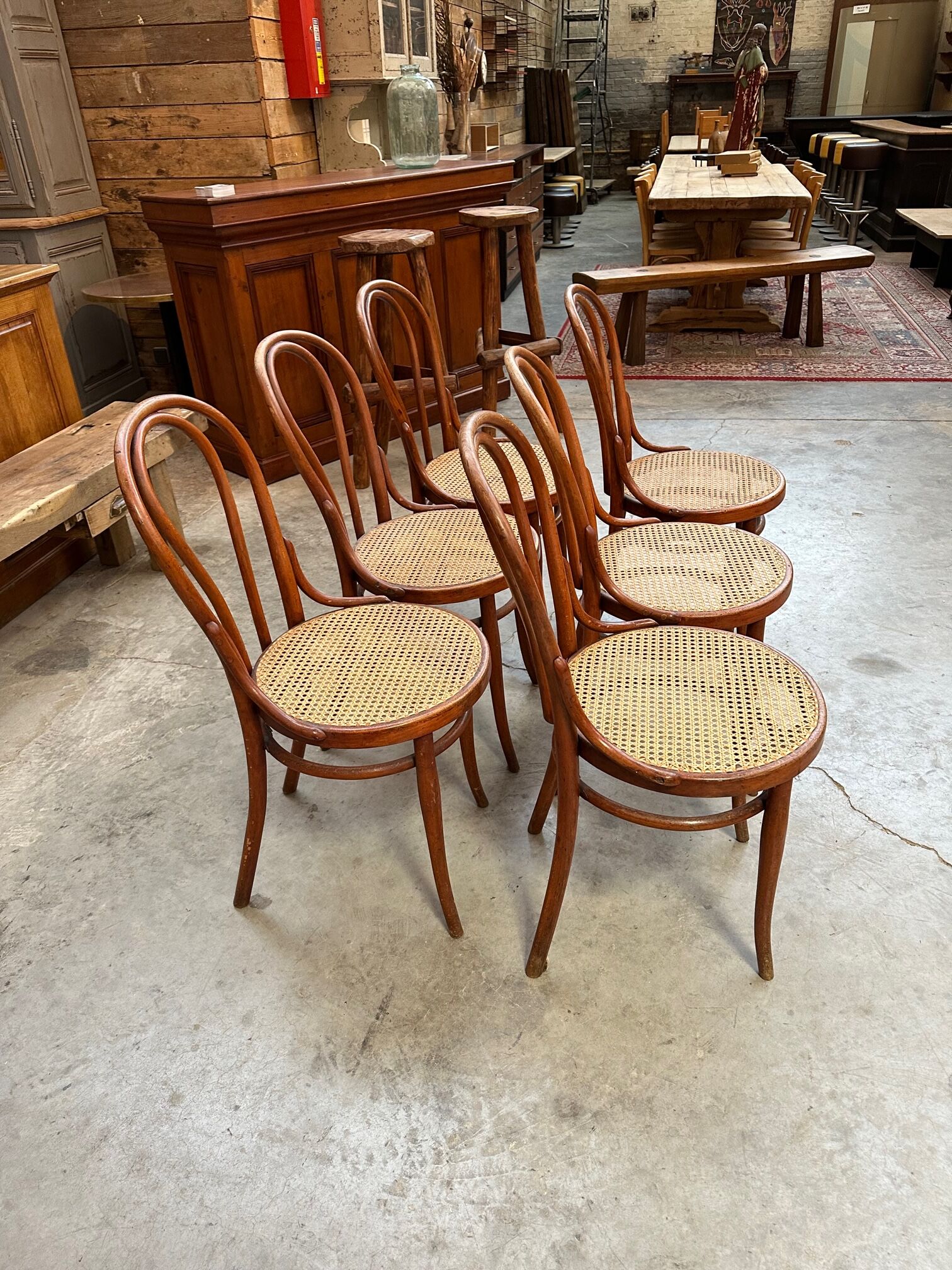 Suite of 6 bistro chairs