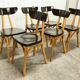 Set of 6 restored Luterma "banana" chairs