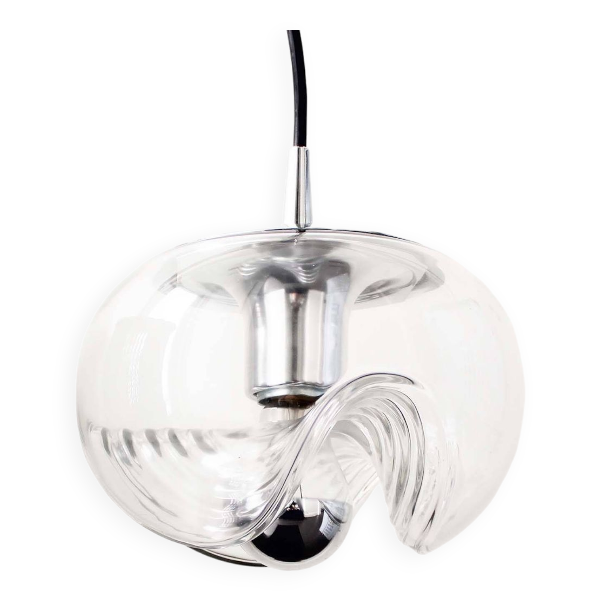 Petite ‘Futura’ pendant light by Koch & Lowy for Peill Putzler